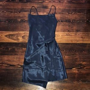 Blue silky mini dress- brand new!